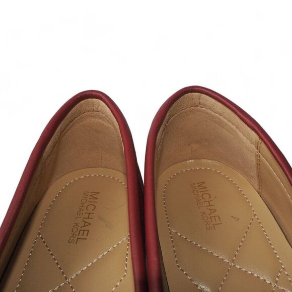 Michael Kors Juliette MK Logo Slip-on Moccasins Burgundy Red ME22E Women's 8M - Picture 11 of 11